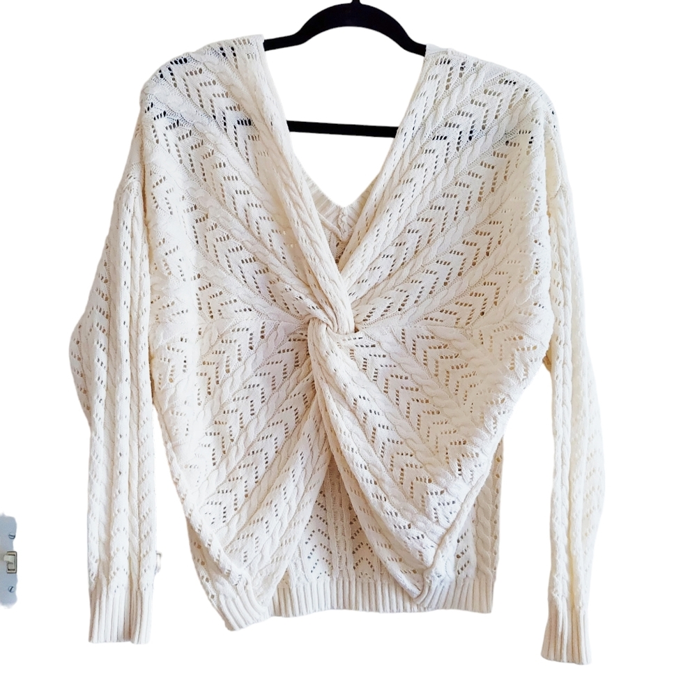 Mi Ami Twist Front Sweater